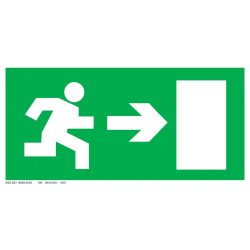 UV tábla - Menekülési út - jobbra