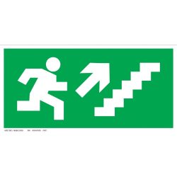 UV tábla - Menekülési út - jobbra fel lépcsőn 