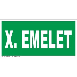 UV tábla - X. emelet