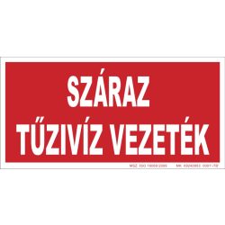 UV tábla - Száraz tüzivíz vezeték