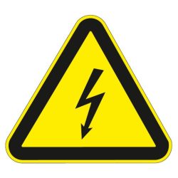   UV Elektromos veszély piktogram - öntapadós tábla 150x150