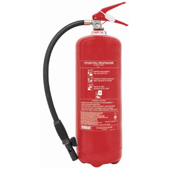9 l-es beltéri fluormentes habbal oltó tűzoltó készülék + fémfüggesztő - oltásteljesítmény 55A (MOB)