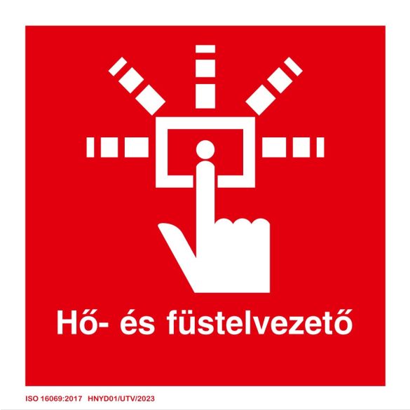 UV Hő- és füstelvezető piktogram - öntapadós tábla 150x150