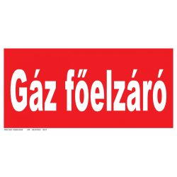 UV tábla - Gáz főelzáró