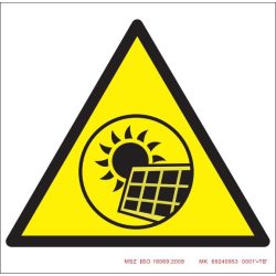 UV Napelem piktogram - öntpadós tábla 150x150