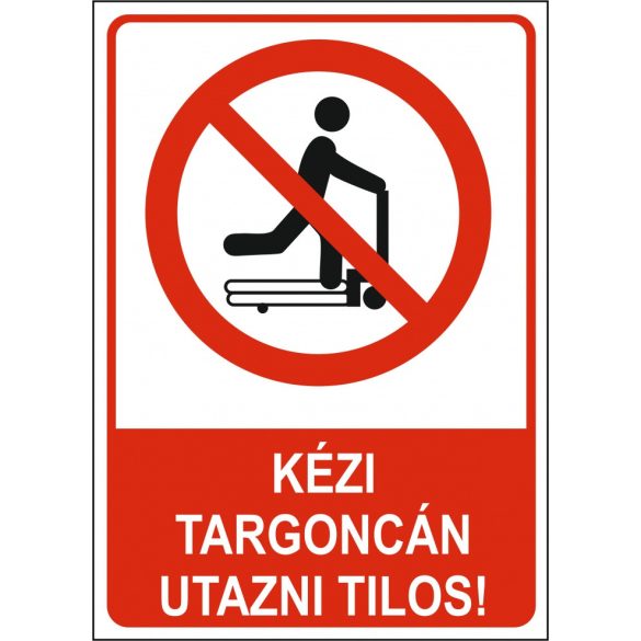 Kézi targoncán utazni tilos!