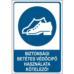 Biztonsági betétes védőcipő használata kötelező!