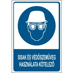 Sisak és védő szemüveg használata kötelező!