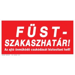 UV tábla - Füstszakaszhatár