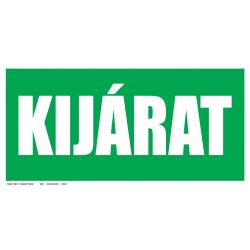 UV tábla - Kijárat felirat ISO