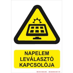 Napelem leválasztó kapcsolója