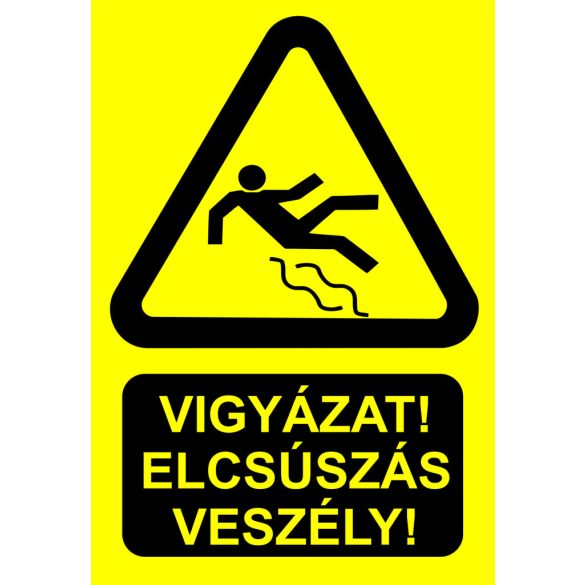 Vigyázat! Elcsúszás veszély