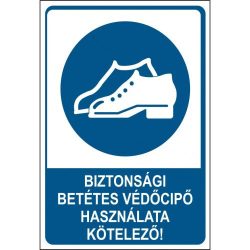 Biztonsági betétes védőcipő használata kötelező!