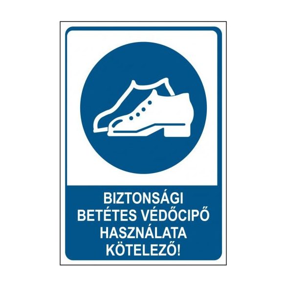 Biztonsági betétes védőcipő használata kötelező!