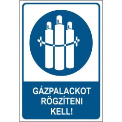 A gázpalackot rögzíteni kell!