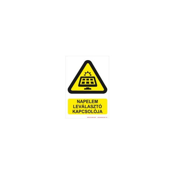 Napelem leválasztó kapcsolója