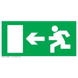 UV tábla - Menekülési út - balra 