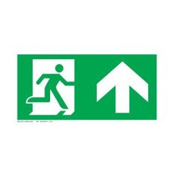 UV tábla- Menekülési út - Fel, ajtó bal oldalon ISO