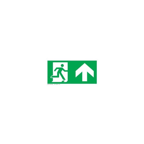UV tábla- Menekülési út - Fel, ajtó bal oldalon ISO
